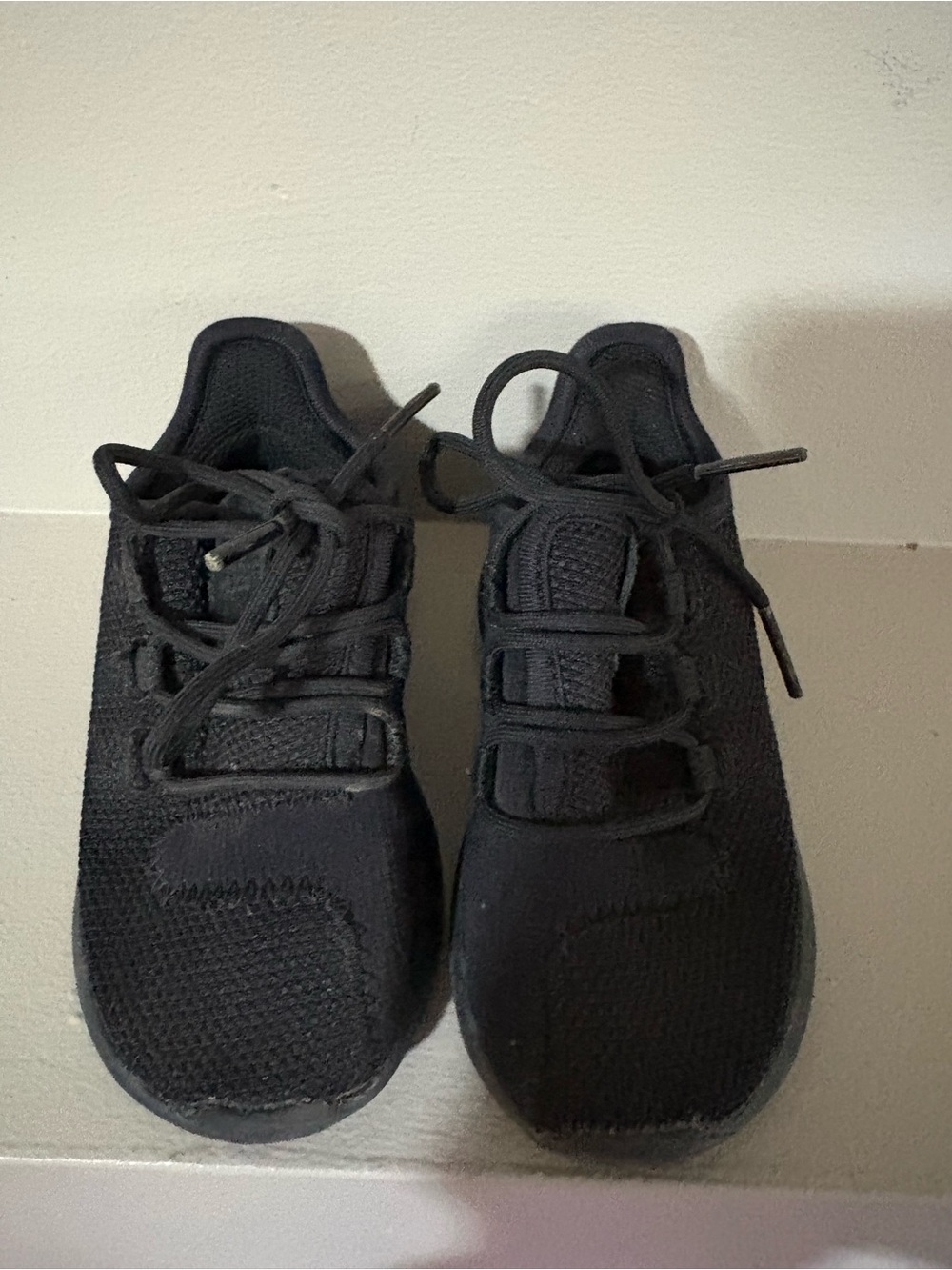 adidas Kids Black Knit Lace-Up Sneakers